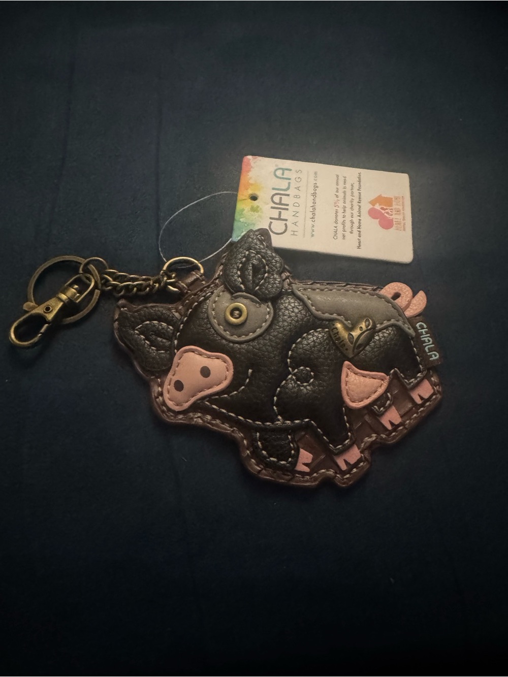 Chala Keychain Bag Charm - Black Pig